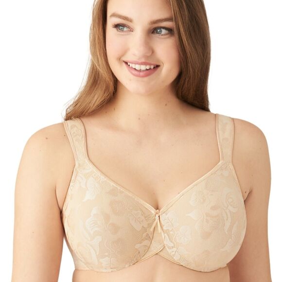 Wacoal #85567 Cream Floral Bra Size 38D - Picture 2 of 9